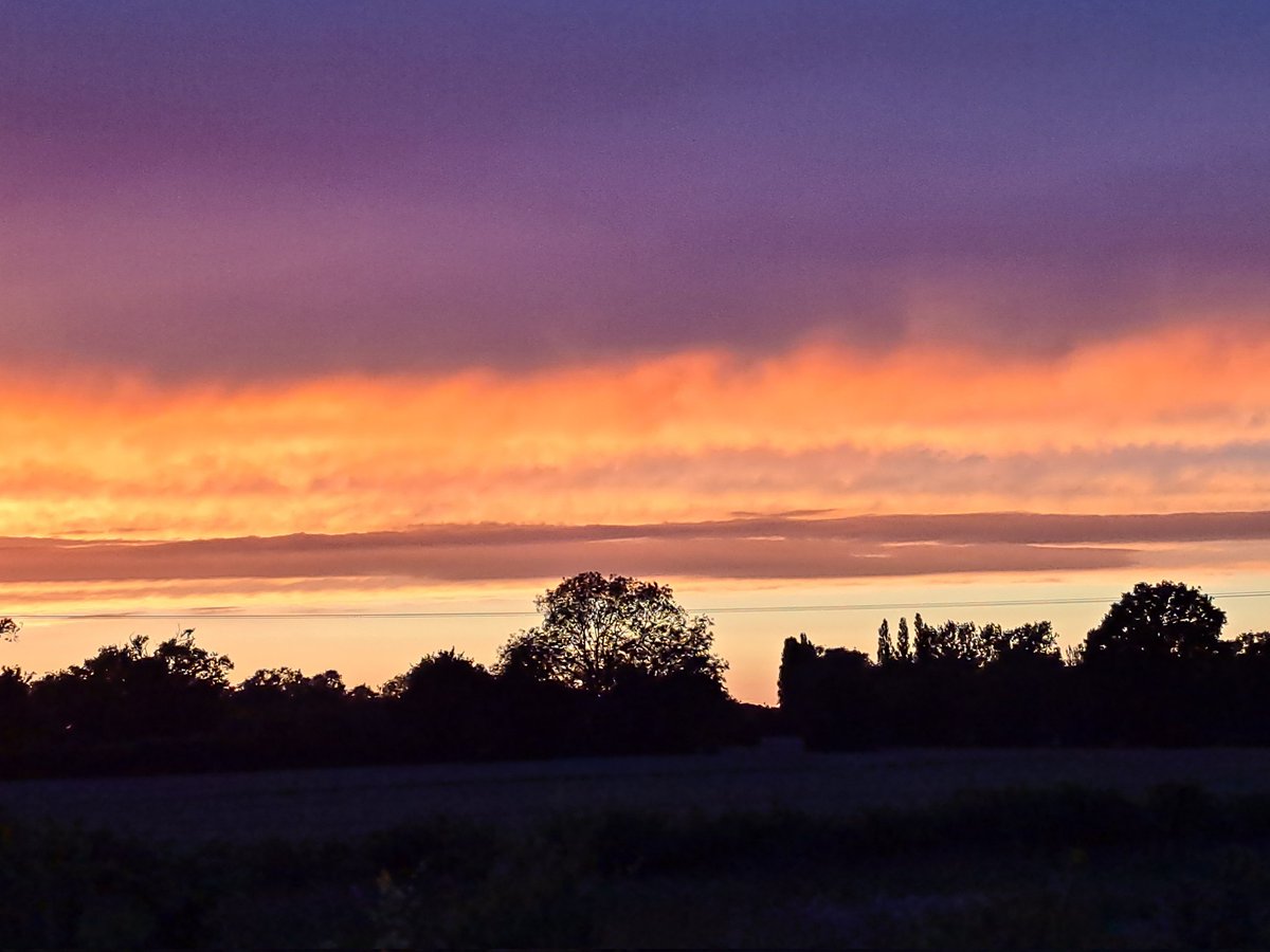 Got it all going on tonight, orange and purple and blue #Suffolk #sunset