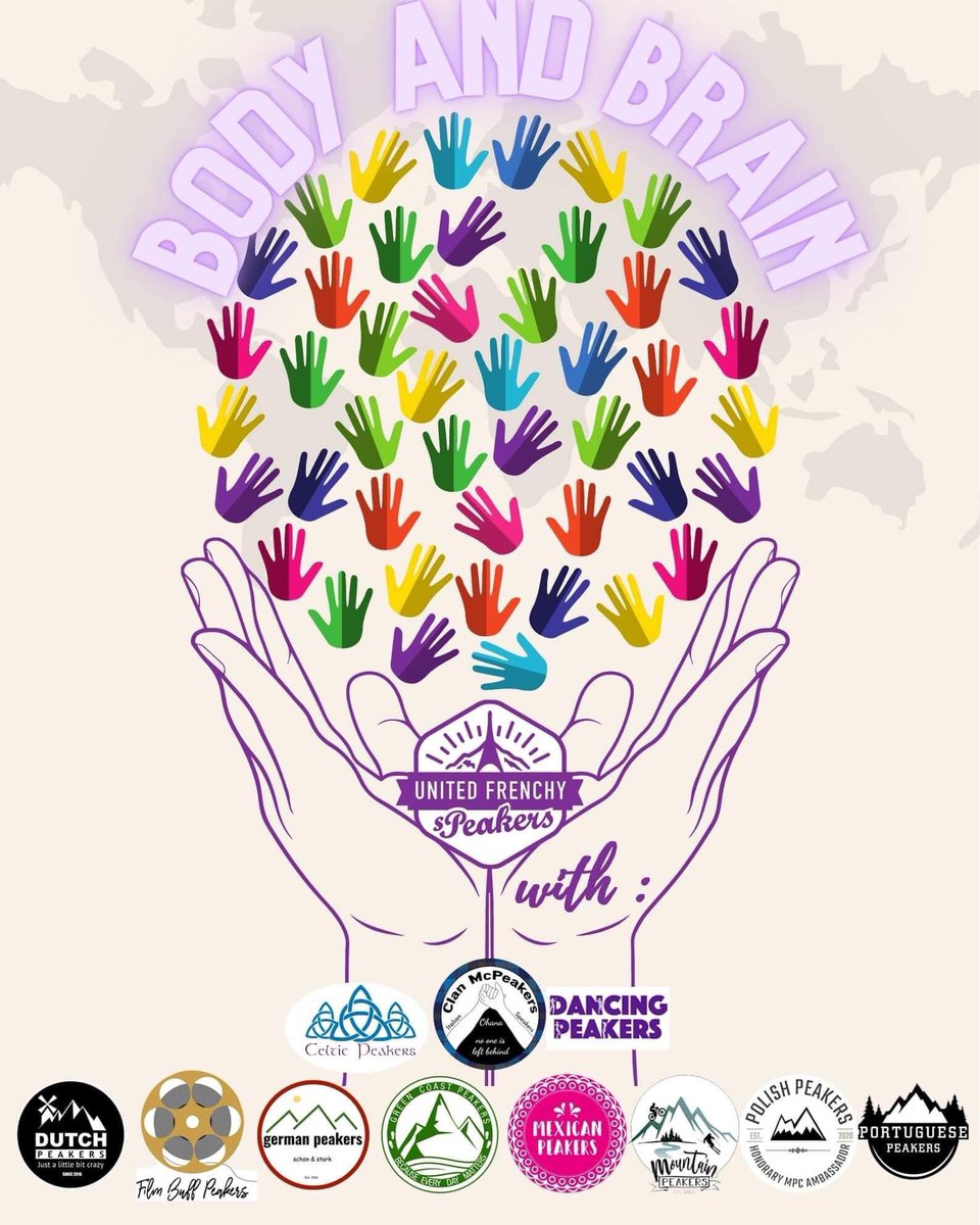 #BodyAndBrain
Tomorrow we ll challenge you with quizz and physical challenges
<a href="/MyPeakChallenge/">My Peak Challenge</a> <a href="/GreenCoastPeak/">Green Coast Peakers</a> <a href="/MountainPeakers/">Mountain Peakers</a> <a href="/GermanPeaker/">GermanPeakers</a> <a href="/PeakersPolish/">Polish Peakers</a> @CelticPeakers <a href="/PPeakers/">Portuguese Peakers</a> <a href="/FilmBuffPeakers/">Film Buff Peakers</a> <a href="/MexicanPeakers/">Mexican Peakers</a> <a href="/DutchPeakers/">Dutch Peakers™️</a>