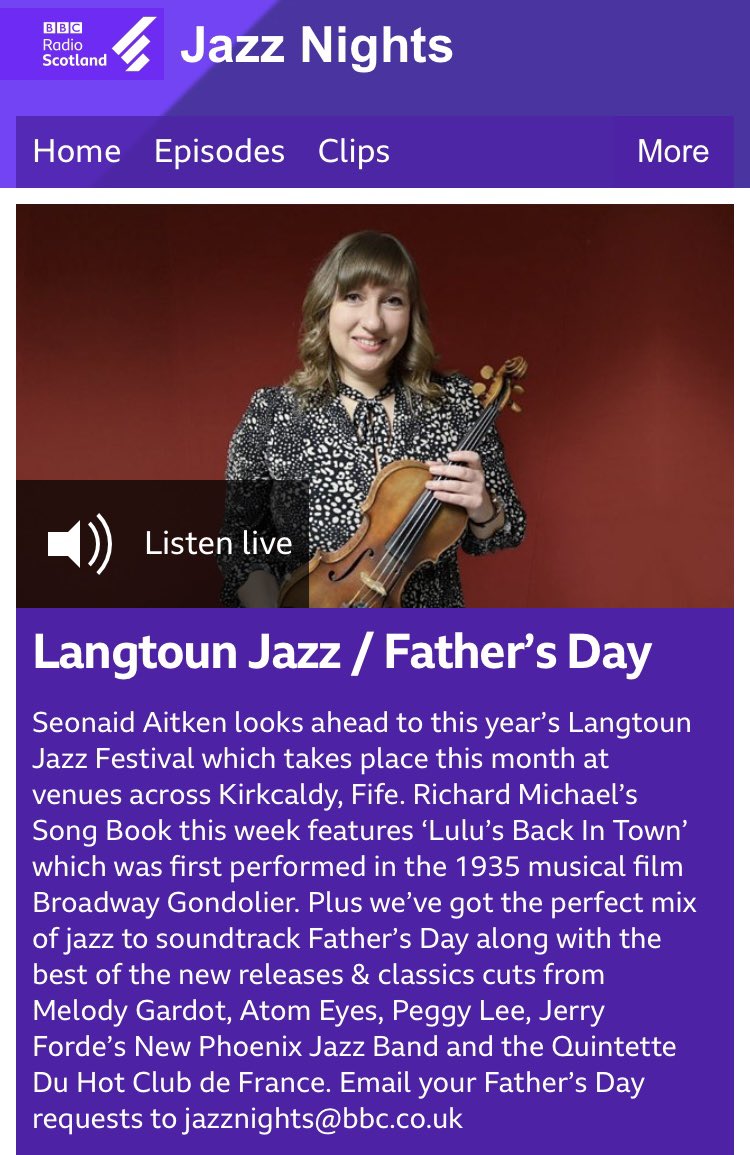 Looking for Father’s Day requests! Text 80295 if you’re listening live now or email jazznights@bbc.co.uk 🎶 @JazzPianoLesson Songbook @langtounjazz @marianne_mcg @_helenakay @EmmaSmith_Music @jacobcollier and @ebisoda @BBCRadioScot @BBCSounds