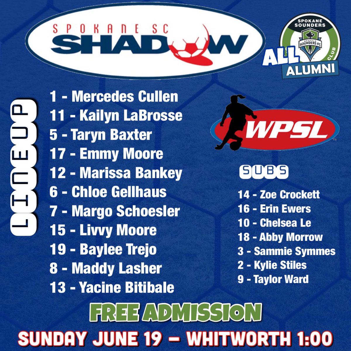 Spokane Shadow Matchday tweet media