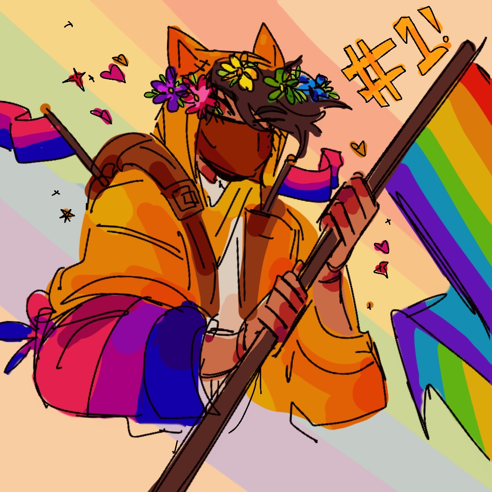 cal 🌻 // commissions open !! on Twitter "1 individual in both pride