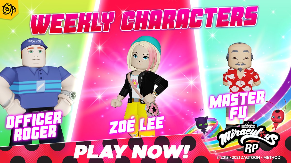 Toya Play on X: ✨ Miraculous WEEKLY UPDATE ✨ 🐞 Scarabella is now in game,  on the Quest Stand! 🐞 Cat Blanc is now in game! 🐞 Zag Stand changes every  Sunday!