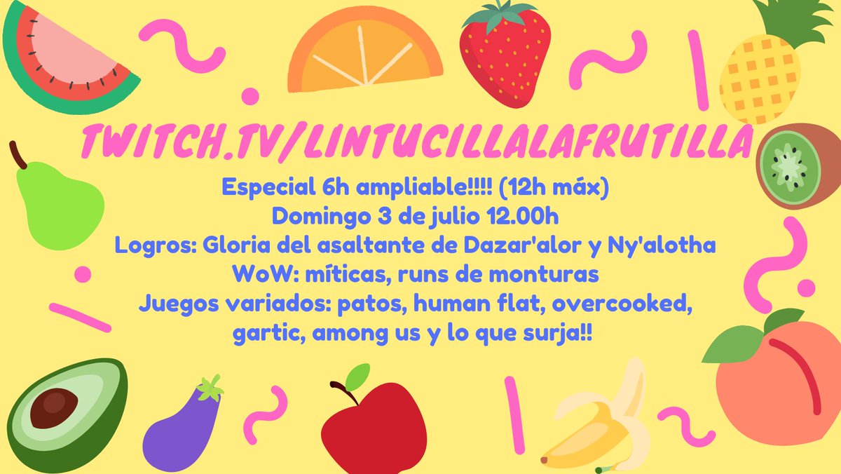 Se viene especial el domingo 3 DE JULIO de 6 a 12h de frutilla dándolo todo, logritos de los no-soleables que hacer todx juntxs, wowsito y juegos variados donde podréis participar y venir todxs! 

Habrán sorteos... chan chan chaaaan vuelven las lintu tazas y otras sorpresas!