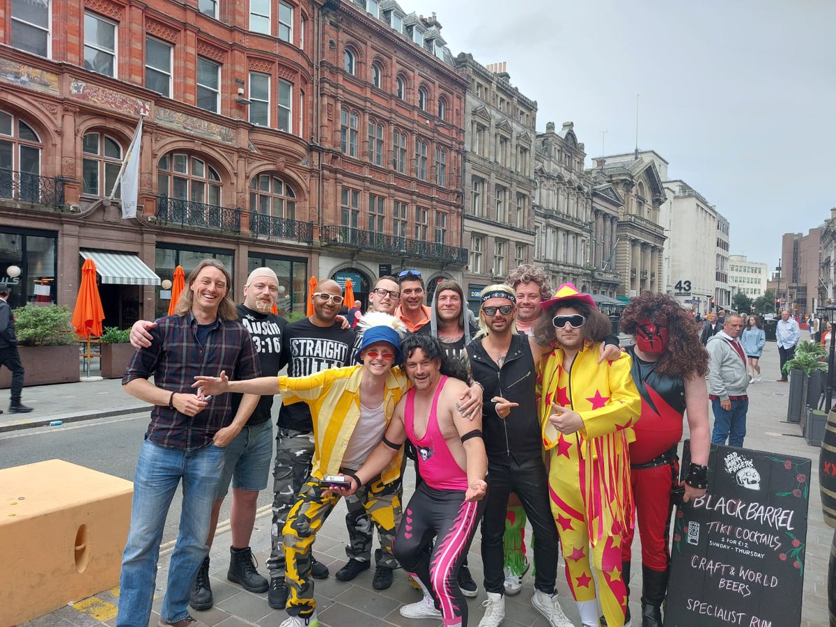 Wrestling Dress Up for Bate's Stag .
What a weekend in Liverpool 🙌😂
#wwe #WrestlingCommunity <a href="/AJStylesOrg/">AJ Styles</a> <a href="/steveaustinBSR/">Steve Austin</a> <a href="/HEELZiggler/">Dolph Ziggler</a> <a href="/KaneWWE/">Kane</a> <a href="/EdgeRatedR/">Yeti Imp</a> <a href="/WWE/">WWE</a>