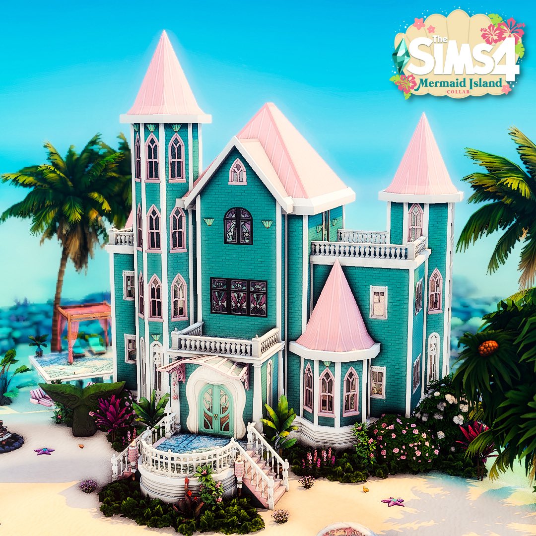 ErynWitha's tweet photo. My second build for the #mermaidislandcollab hosted by @Tierra_Cruz_ ๐ง๐ผโโ๏ธโค๏ธ #Sims4 #sims @TheSims https://t.co/xKgCHrYa5z