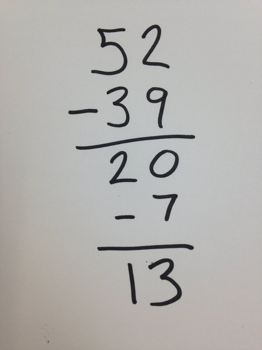 MarkChubb3's tweet photo. @ddmeyer Once had a grade 2 girl do this. She had only ever done mental math, so it was her first attempt at writing down what she did in her head. https://t.co/tzyBorAJCp