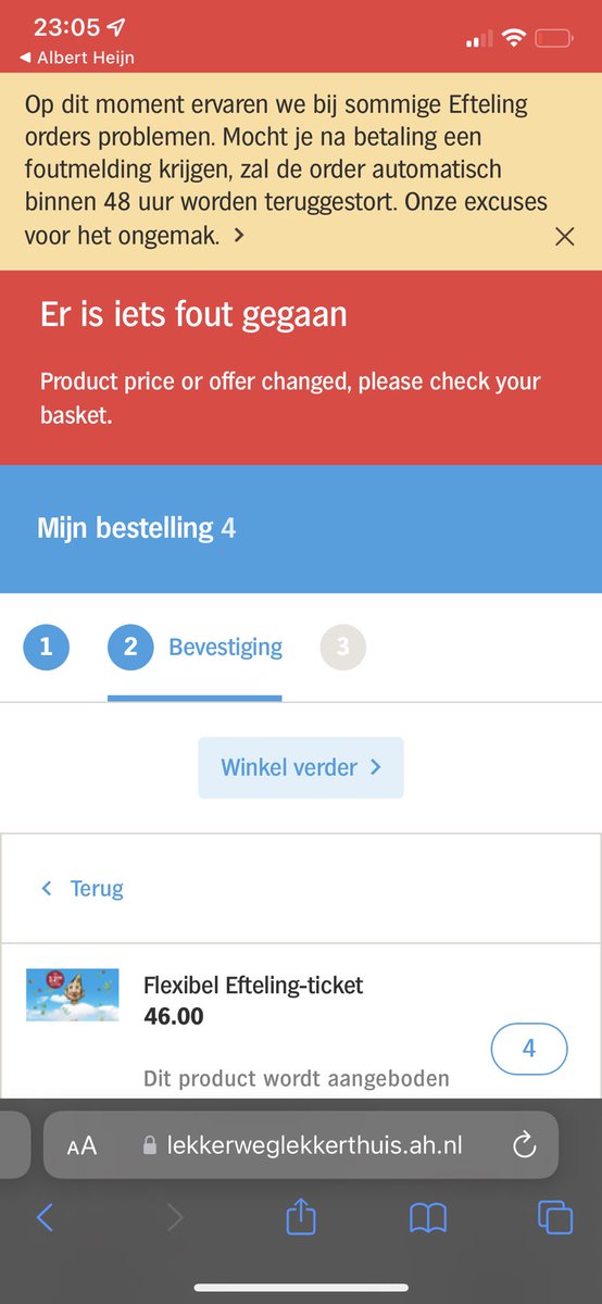 AnnekeBekx's tweet photo. @albertheijn ik wilde heel graag last minute nog 4 kaartjes voor de Efteling kopen, maar krijg alleen maar foutmeldingen. Kan iemand me helpen? https://t.co/dXjpvIKtd6