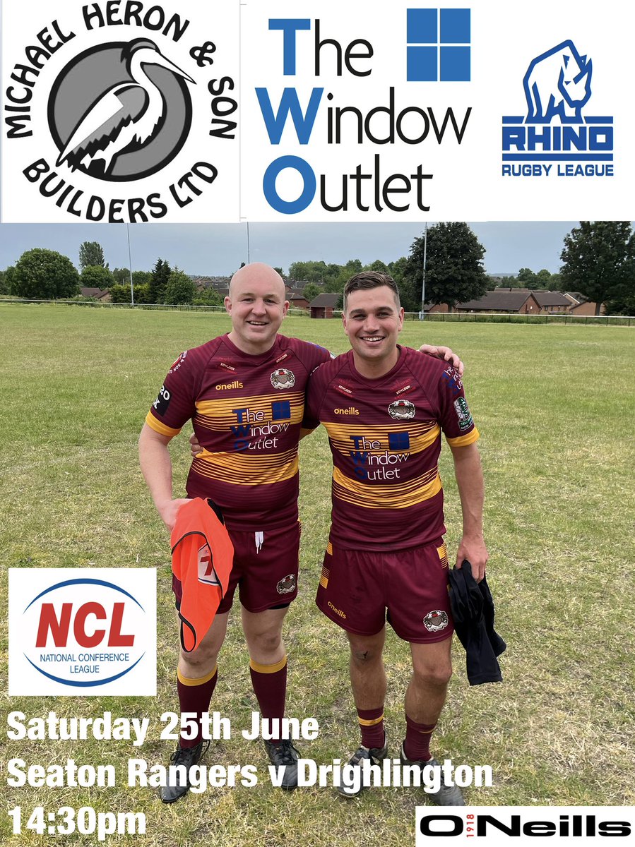 After yesterdays hard fought 22-16 win away at Eastmoor Dragons this Saturday the NCL team are at home to Drighlington in a first ever meeting between the two teams 

Hopefully we will get another huge crowd up on the welfare to cheer the lads on