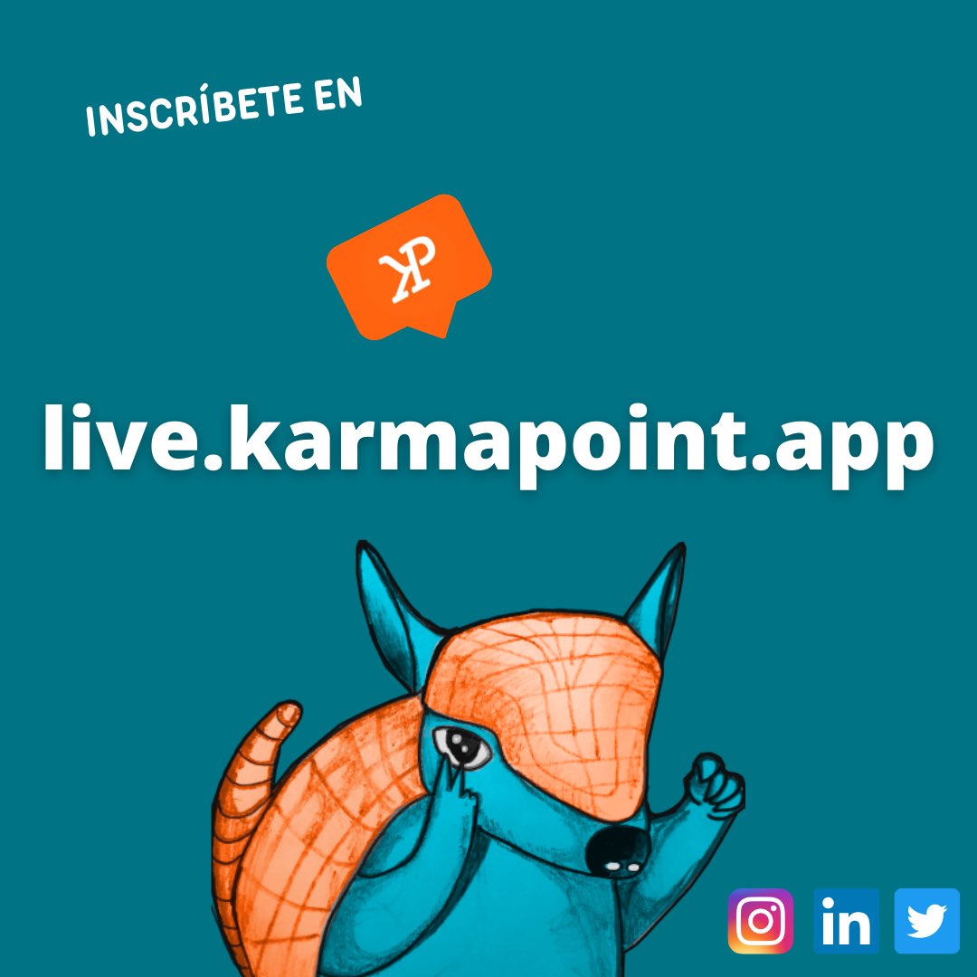 karmapointApp's tweet photo. Wooooo ya arrancamos con KarmaPoint!! Inscríbete, participa, crea campañas, gana KarmaPoints, aumenta tu reputación, obtén beneficios, se parte del cambio, abraza, agradece, reconoce… 💙 #karmapointapp #karmalovers #sociatech #karmadillo https://t.co/ky1c5wsgks