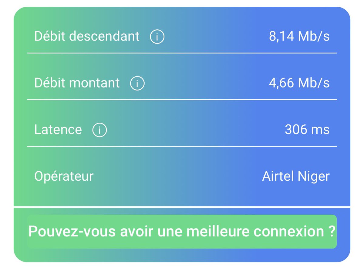Quelle est la meilleure connexion internet pour jouer en ligne ? Y en a pas!!! La latence est énorme… sur warzone! Tu meurs 3-4 secondes après que l’ennemi t’ait tiré dessus! 😡😡
NB: latence maximum acceptable =70ms