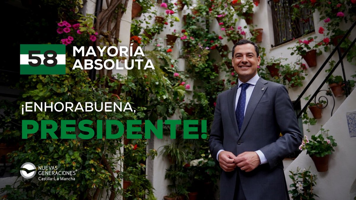 5️⃣8️⃣ ¡Mayoría Absoluta!

¡ENHORABUENA, PRESIDENTE !

🟩⬜️🟩

#JuanmaPresidente