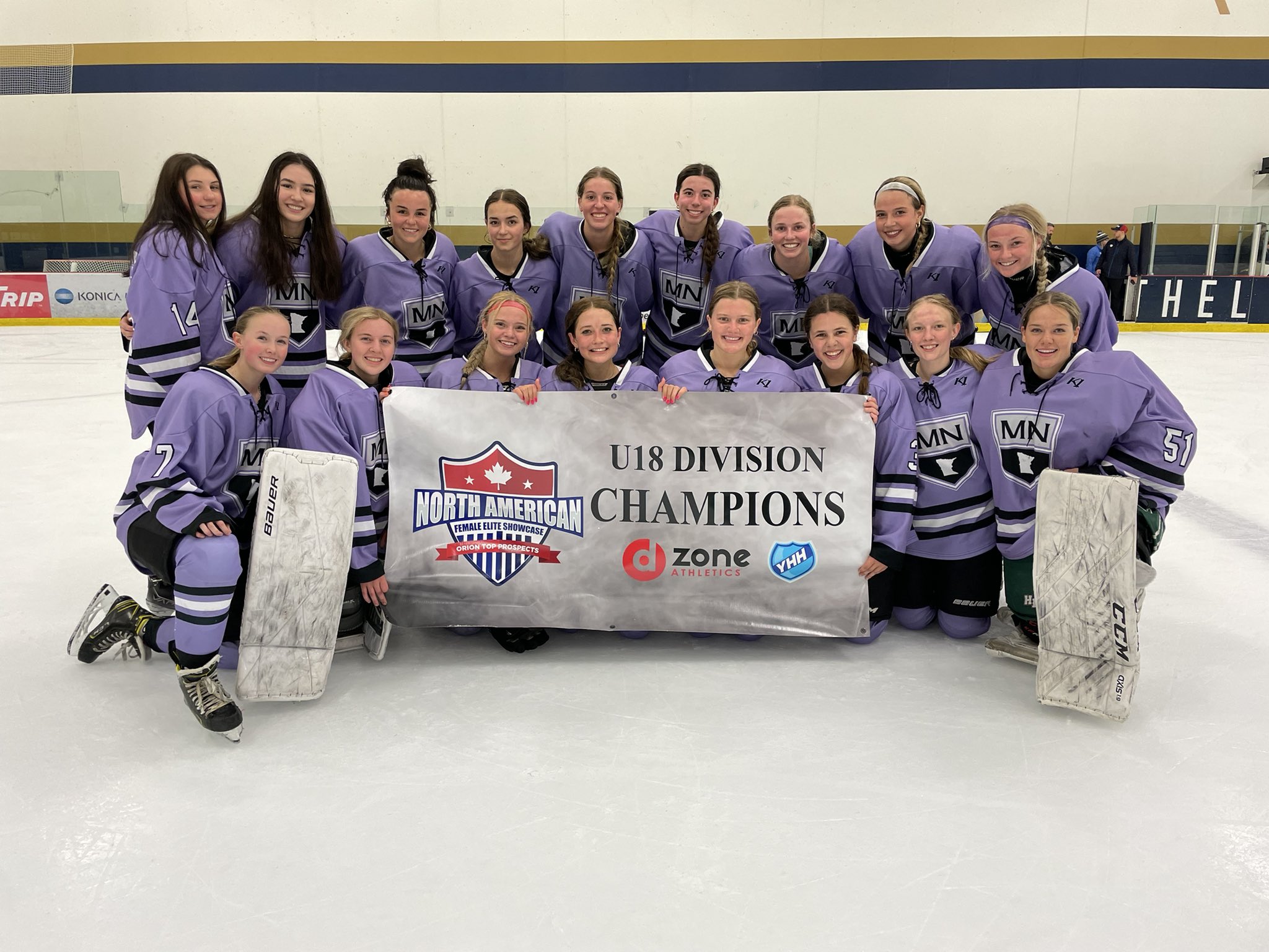 Yhh 22 Nafe Showcase U18 Championship Final Team Mn Selects Gt Max Foundation 4 3 Best Goaltender Quinn Mcdonald Tmn Best Defender Katy Comstock Max Best Forward Makayla