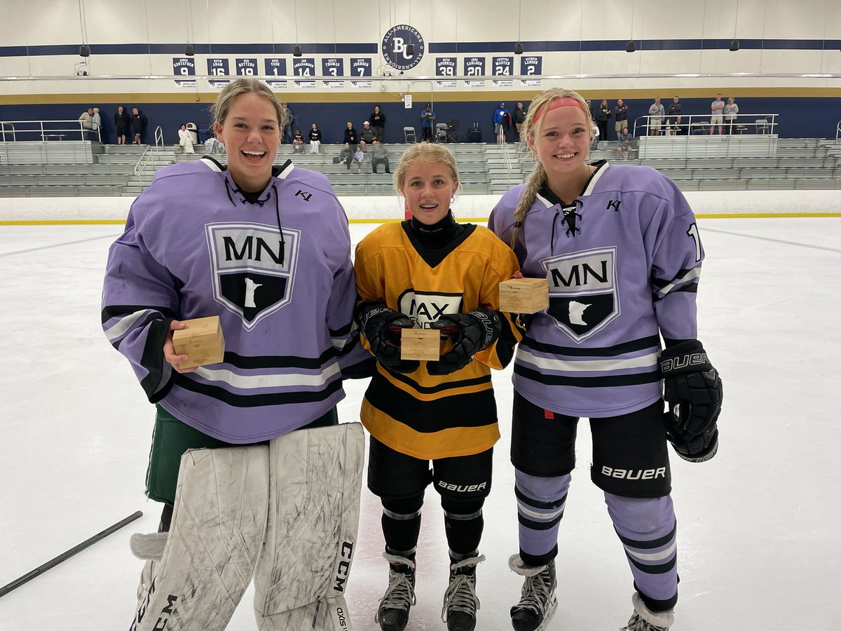 2022 NAFE SHOWCASE 
U18 Championship 

FINAL: Team MN Selects > Max Foundation (4-3)

Best Goaltender - Quinn Mcdonald (TMN)

Best Defender - Katy Comstock (MAX)

Best Forward - Makayla Moran (TMN)