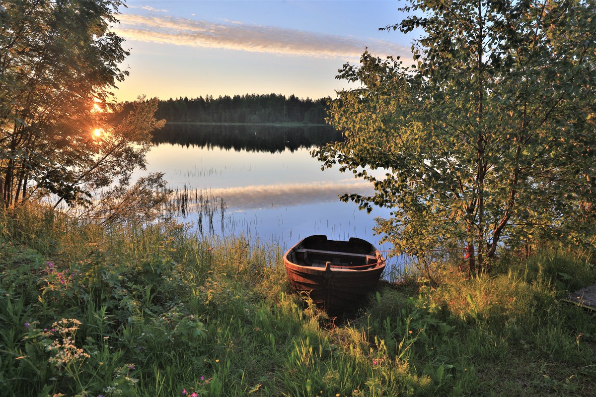 Auringon laskiessa 19.6 2022. #sunset #Finland #summer