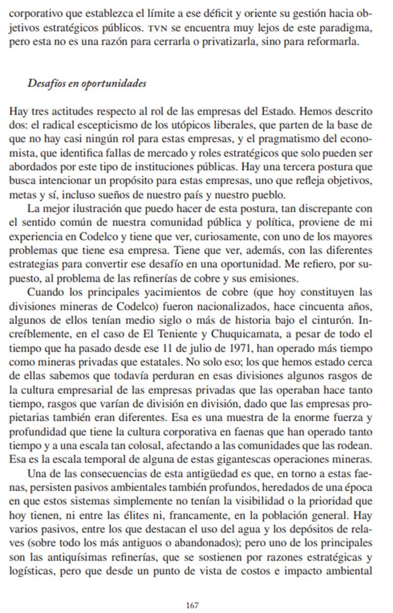 OLanderretche's tweet photo. Me han llegado muchas consultas sobre Ventanas, Codelco, fundiciones... etc. 

Lo más fácil es leer las páginas 167-171 de "Hacia un Nuevo Pacto" (2021). Ahí está mi posición, creo, en forma bastante clara. 

Comparto el extracto en hilo. 

Pg. 167

hilo (1/3) https://t.co/dusitqY8w6