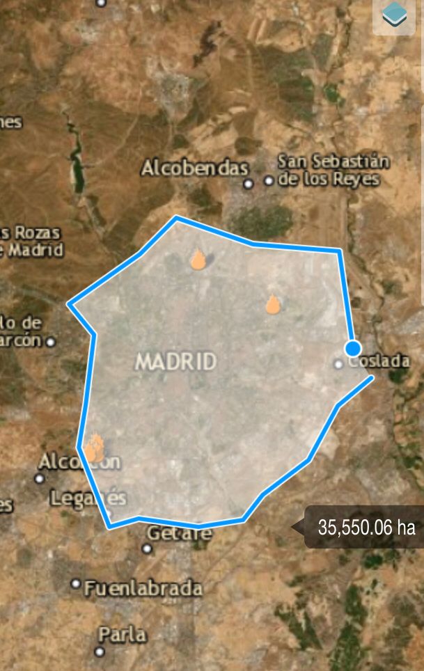 Han hecho un mapa para que los Madrileños entendamos mejor las 35.000 hectáreas que se han quemado en #Zamora en el #IFSierraDeLaCulebra, tengo que reconocer que me ha hecho un poco de gracia, pero a la vez me ha dado rabia, porque ha sido culpa de políticos incompetentes.