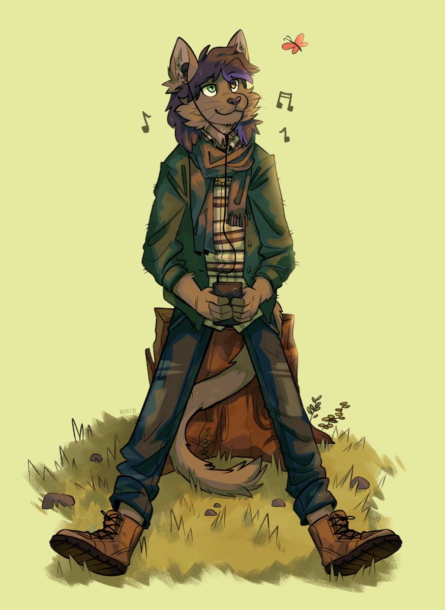 「playlists are best enjoyed in the wild 」|roscoのイラスト