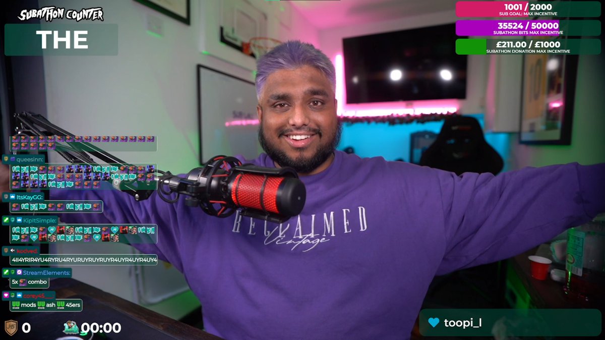 202hrs. 1001 subs. 

Record Sub Count (1224) ✅
Max non-raid Viewership (102) ✅

The 45'ers WILL take over. Most underrated community on twitch. 

Thank you. Everyone. Just thank you. 

#Twitch