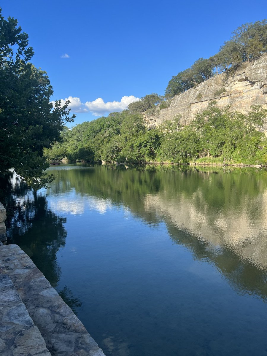 HilaryBeebe's tweet photo. We made it to my family’s place in #hunttx - where every journey east for us begins.  ⁦@CountyJp⁩ and I were psyched to run into ⁦@hays4ag⁩ at #lums in #junction - failed to get a pic but we’re sure enjoying our meal by the river #texasisbeautiful #eltambo https://t.co/bAR8IASRue