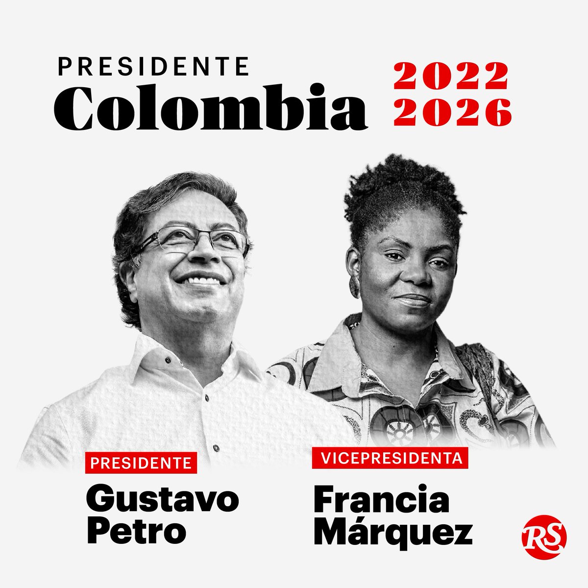 RollingStoneCol's tweet photo. #Elecciones2022 | Con el 89,35% de las mesas informadas y con 10.075.836 votos, @petrogustavo será el nuevo Presidente de #Colombia y @FranciaMarquezM, la vicepresidenta. https://t.co/q6wj2rgdJw