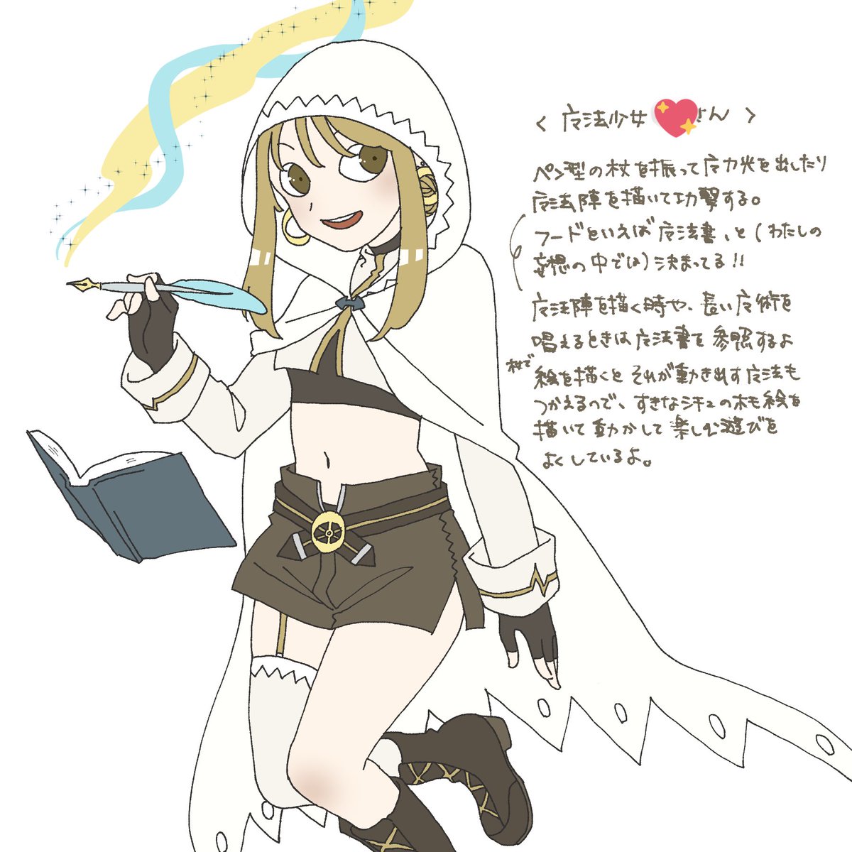友達とお互いを魔法少女化させた絵を描いて遊んだりした日曜日だった 
