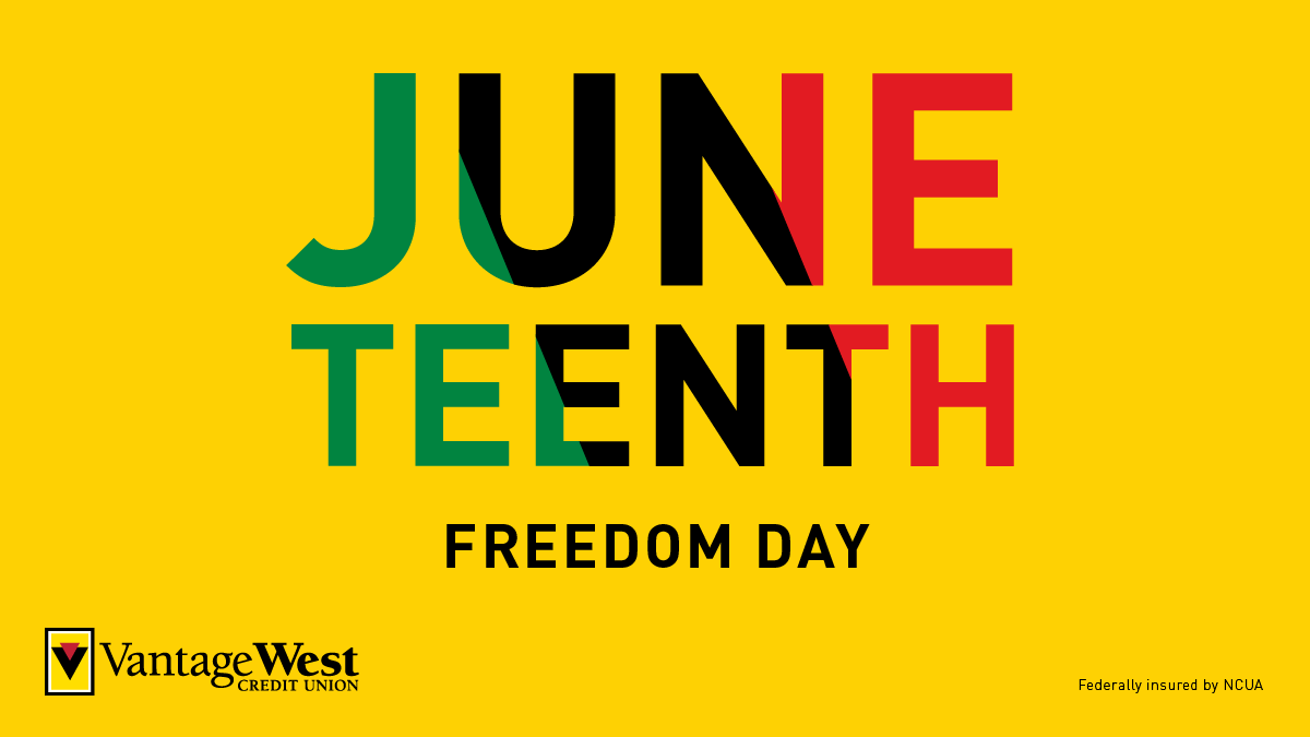 VantageWestCU's tweet photo. Today, we commemorate the emancipation of enslaved African-Americans in the United States. On Juneteenth and throughout the year, we practice and promote diversity, equity, and inclusion for the Black community. https://t.co/xgmYafGOxC