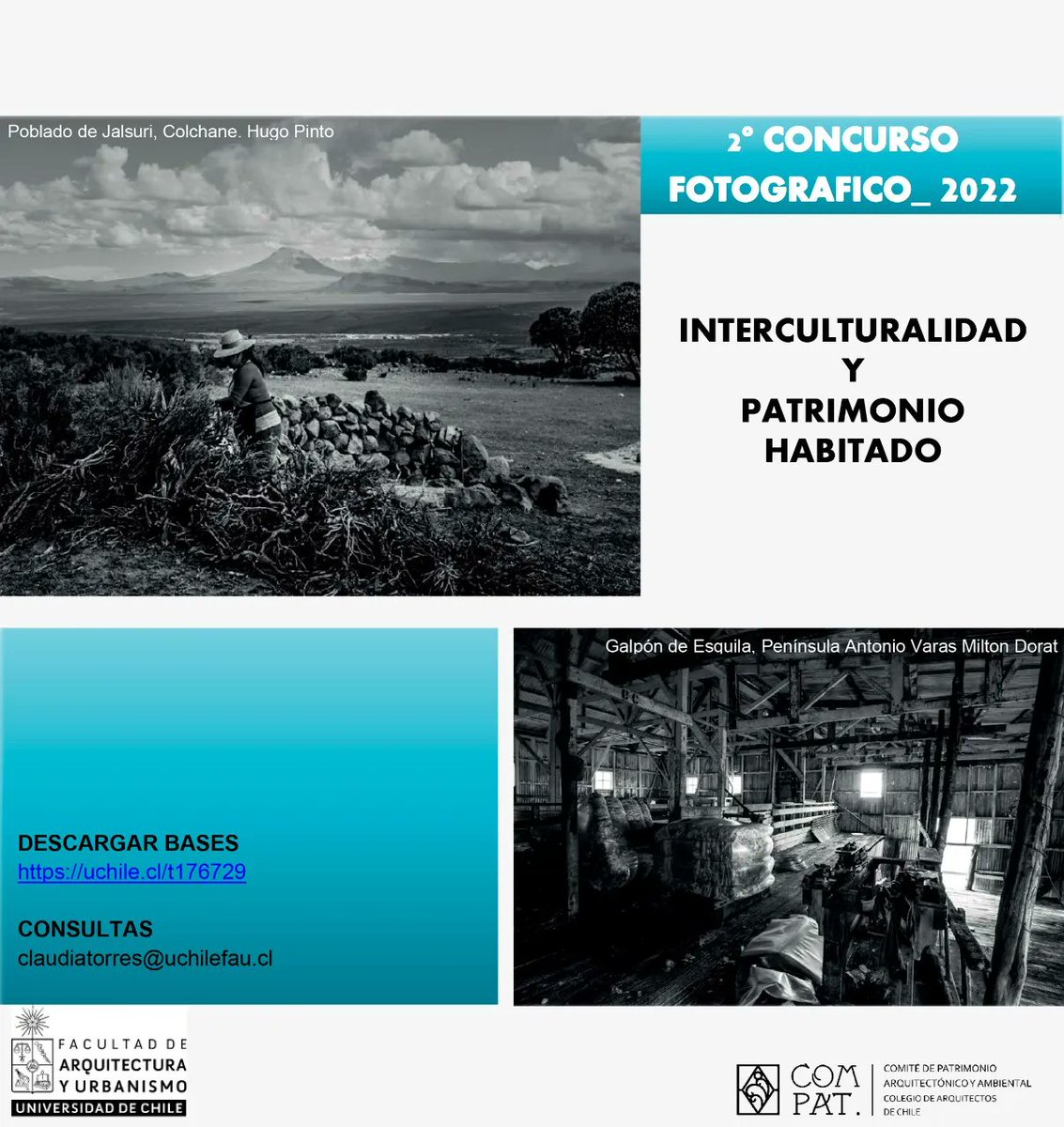 📸 Ya puedes participar del II Concurso fotográfico MIPA FAU COMPAT 2022: «Interculturalidad y Patrimonio Habitado».

⏱️ Ultimo día de recepción de trabajos: miércoles 24 de junio/ 23:59 horas.

colegioarquitectos.com/noticias/?p=28…