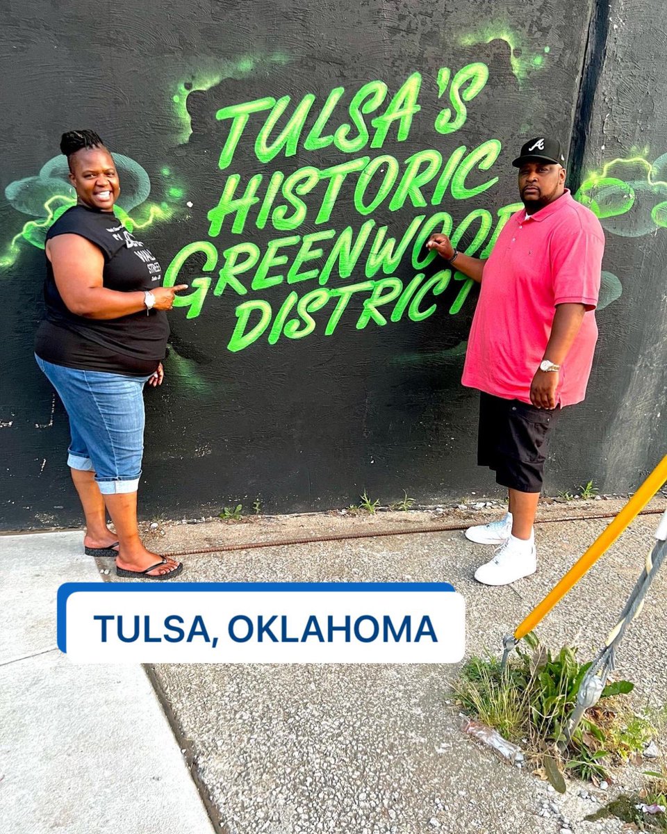 Kenya1974's tweet photo. To God Be The Glory. This weekend we honored Juneteenth, a holiday that commemorates when news of the Emancipation Proclamation reached Texas, finally freeing the remaining enslaved Black Americans.
Happy Juneteenth from Downtown Tulsa.
❤️ 🖤 💚 💛 
#Juneteenth  #DowntownTulsa https://t.co/kJycHG76zl