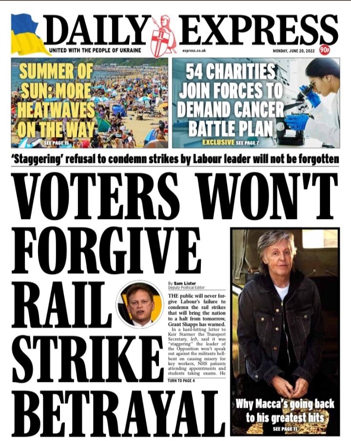 Urgent calls on the forthcoming #10yearcancerplan from #OneCancerVoice of cancer charities makes front page of The Express. <a href="/sajidjavid/">Sajid Javid</a> <a href="/wesstreeting/">Wes Streeting</a> <a href="/libdemdaisy/">Daisy Cooper MP 🔶</a>