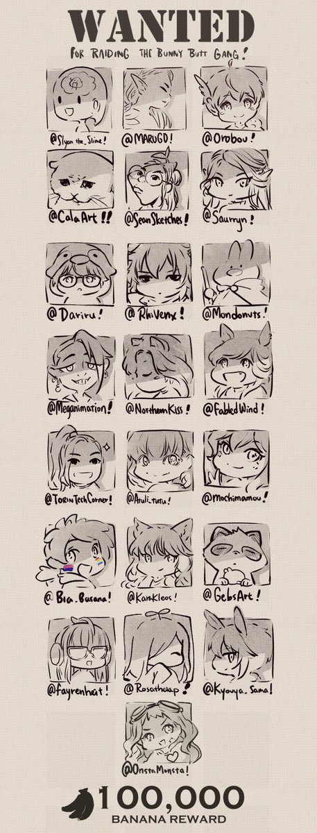 You are now wanted! o(>ω< )o
@orobou MaruGD, Slyan, @saurryn @SeanSketches @Calad_G Mondonuts @rhivenx @dslcharge FabledWind @NorthernKiss_Vt @meganimation @mochimamou Atuli_tutu, TorinTechCorner @GebsArt @KaraKleosArt @bia_busana @Kyouya_Sama @RosaTheiaP @fayren @OnstaMonsta