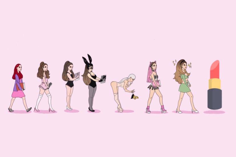 arianatorswildt's tweet photo. evolution of ariana grande’s era https://t.co/HIsvCPDb4w