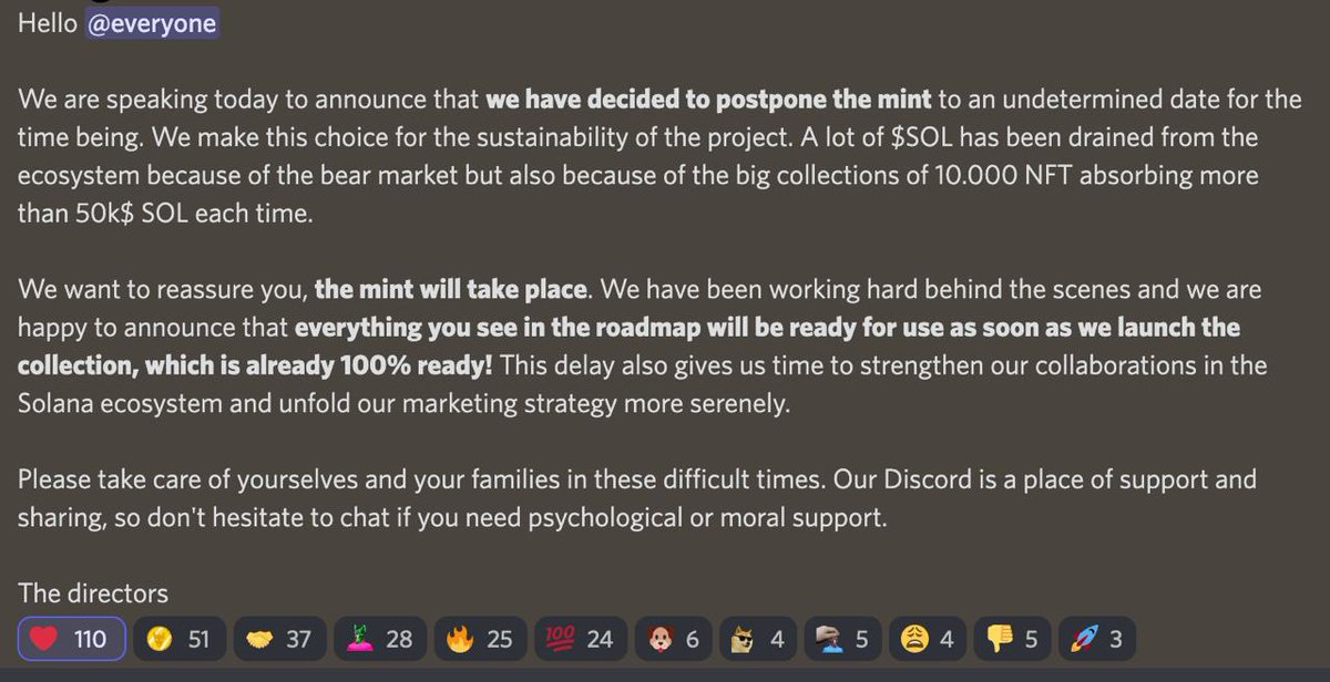 Due to the current state of the market, we have decided to postpone our mint. Fret not we will be minting very soon! Date and time will be announced in the next couple of days 

#GetCorrupted