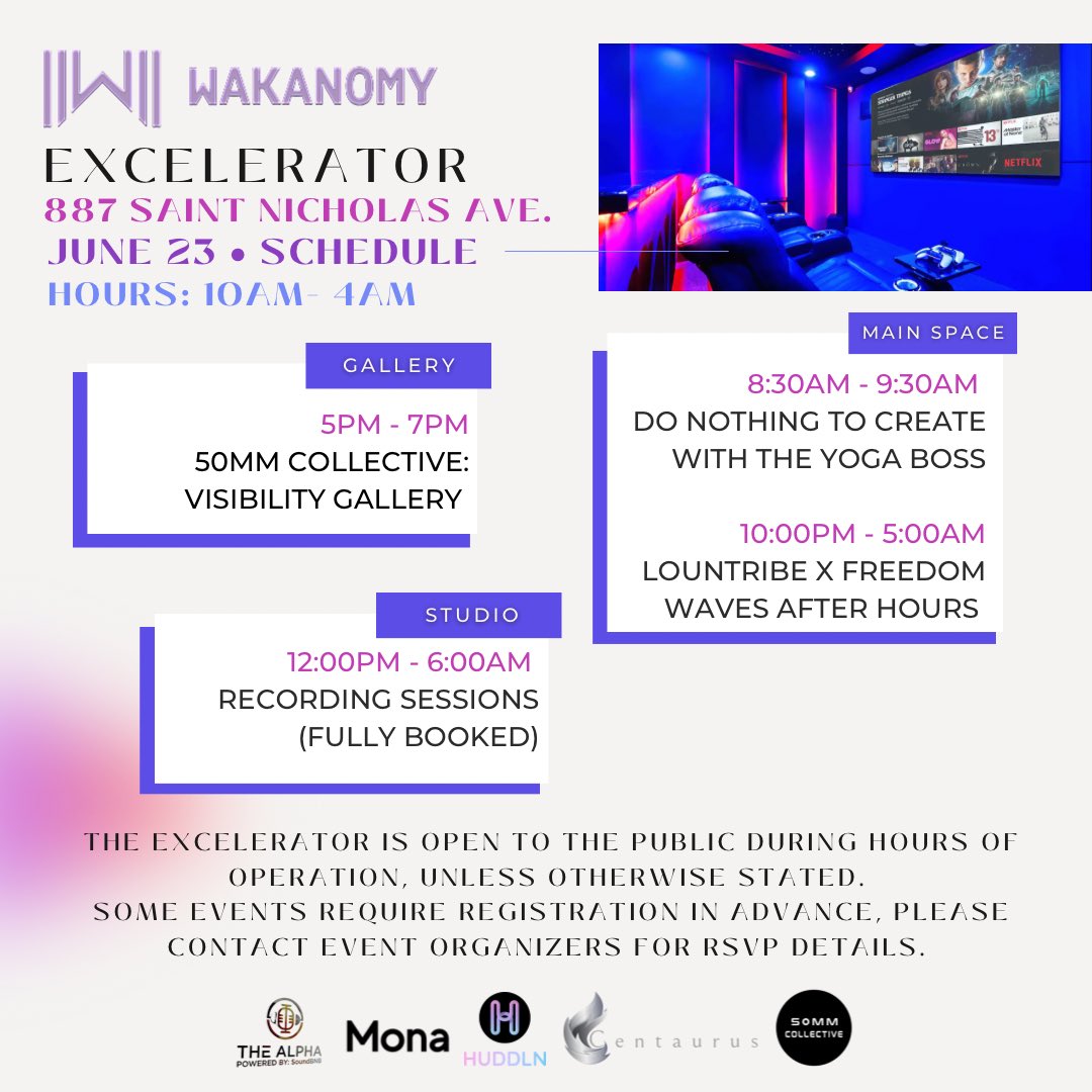 wakanomy's tweet photo. The #WakanomyExcelerator opens tomorrow &amp; will remain open until the 23rd! 🚀

The Excelerator will be open to the public during the hours of operation unless otherwise stated!

Make sure to follow the event organizers for updates on their experiences! https://t.co/0OtAKk6naE