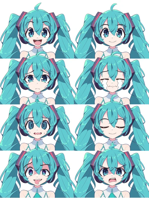 ミクさん表情 