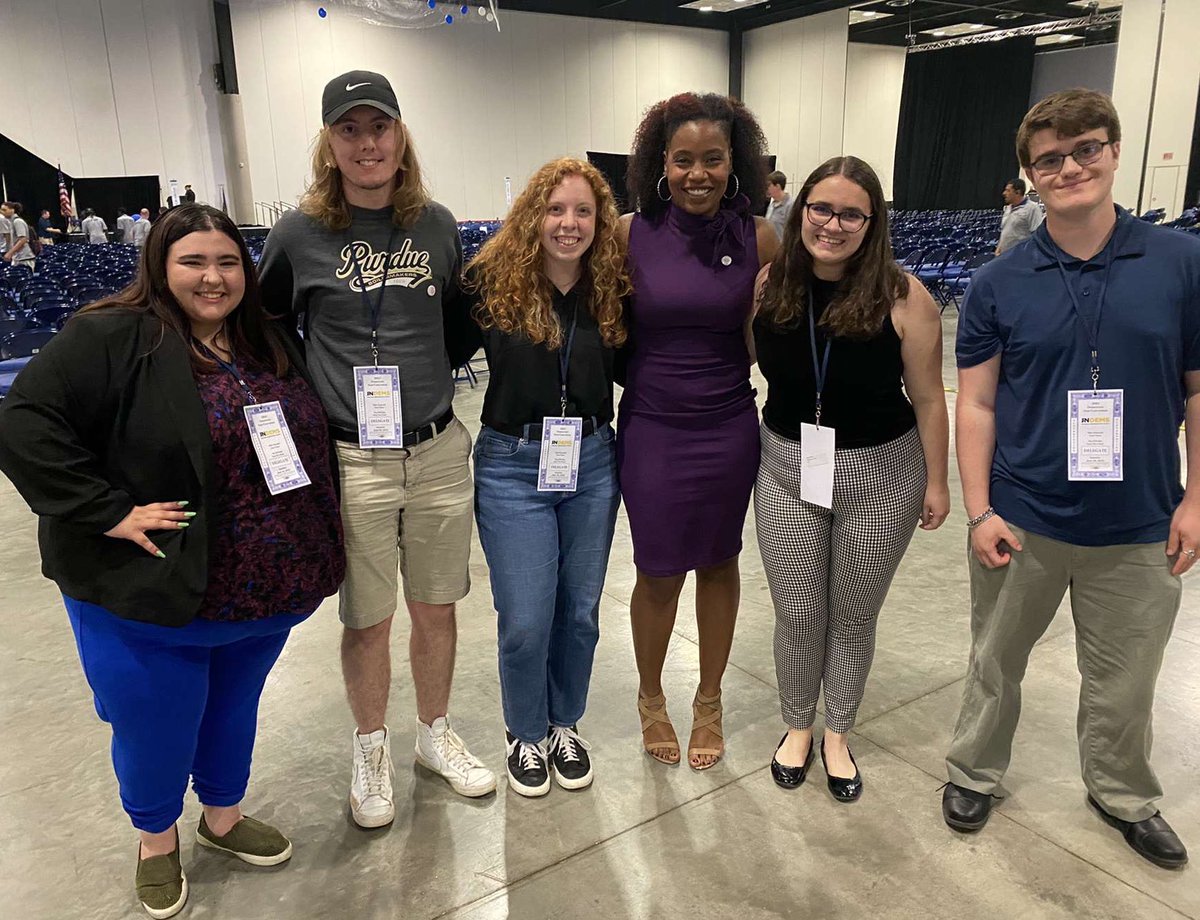 purduedemocrats's tweet photo. It was an honor to attend #BigDemWeekend and get to know the incredible Democratic candidates for the 2022 midterm. Tippecanoe County & PCD are ready to get to work to elect @TheDestinyWells, @votezenai, @jessica4indiana, @tommcdermottjr, and all of our lovely local candidates! https://t.co/Af7UTWia8N