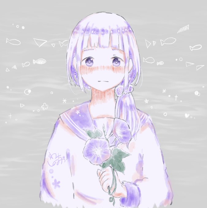 花と少女のtwitterイラスト検索結果