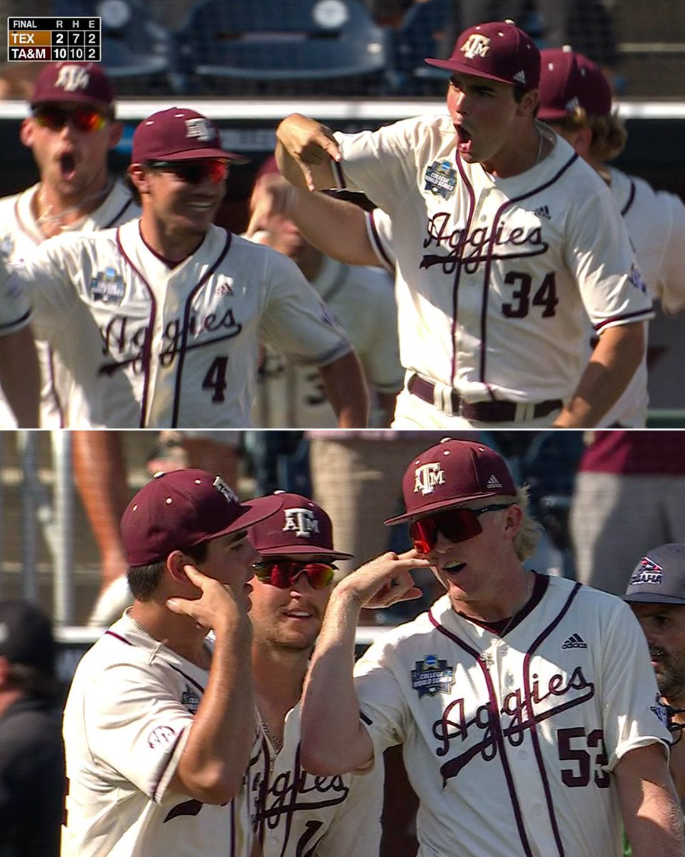 SECNetwork's tweet photo. GIG 'EM 👍 

@AggieBaseball https://t.co/soOx5W0xxS