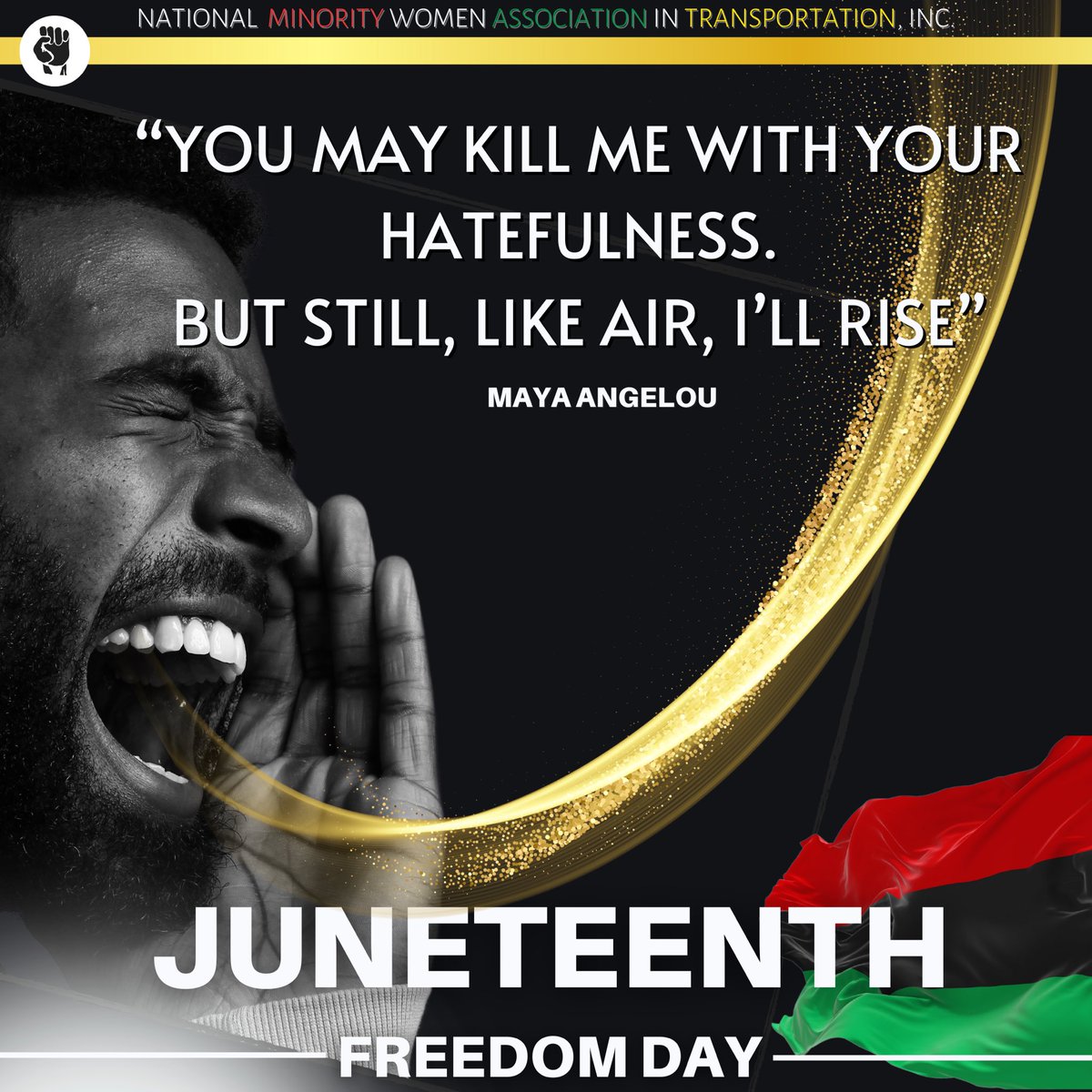 NMWAIT's tweet photo. Today is #Juneteenth. The fight for racial justice is still ongoing, and we must remain engaged in the fight for equality. I urge you to focus on today's significance, regardless of your appearance or family background. We must all work together to bring about change.

#nmwait https://t.co/sLqi8nXupH