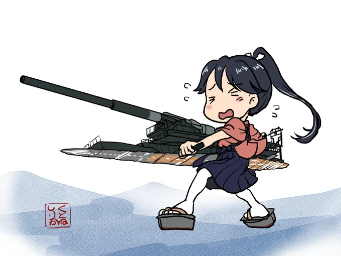 武器持った子…
適正ありまくりなジャンルなのに艤装描くの苦手なので意外に少ない。 