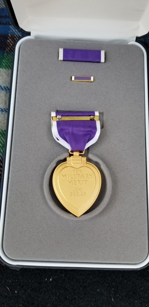Otalia69's tweet photo. My #grandfather, #JohnZiegler, rec'd his #PurpleHeart #posthumously #OnThisDate in 2002 for: "Being wounded or killed in any action against an enemy of the #UnitedStates or as a result of an act of any such enemy or opposing armed forces"  💜 #GPops #USArmy #WWI 1918-1919 #France https://t.co/iYnamR8q9D