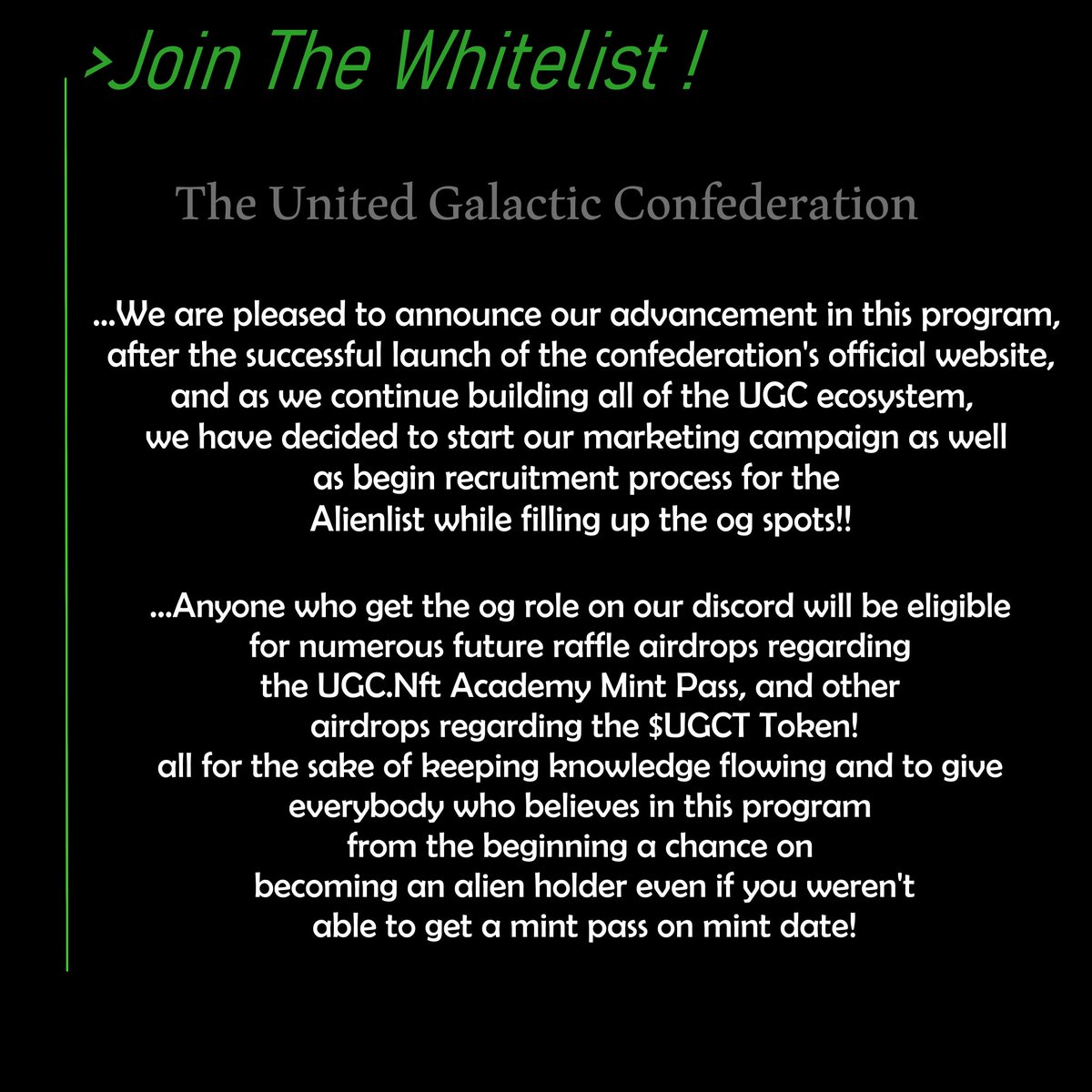The United Galactic Confederation🛸 tweet media