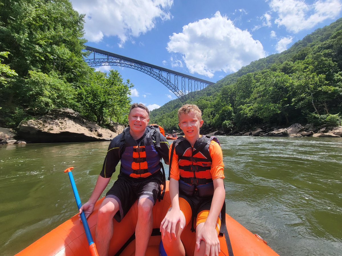 Enjoying this Father's Day Weekend on a bonding roadtrip with my son whitewater rafting at New River Gorge. Hope all the dads out there are living their best lives today. Happy Father's Day! #almostheaven #westvirginia #adventuresonthegorge