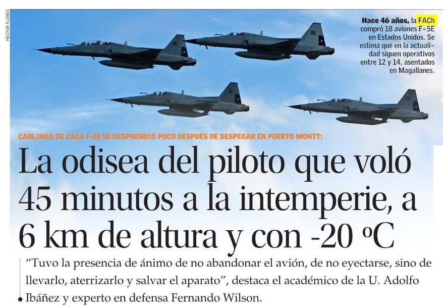 FACh_Chile's tweet photo. "Tuvo la presencia de ánimo de no abandonar el avión, de no eyectarse, sino de llevarlo, aterrizarlo y salvar el aparato"
Conoce aquí detalles en la nota de @ElMercurio_cl 👉🏼
https://t.co/SONqXiXDxY https://t.co/rCh5UHwCRT