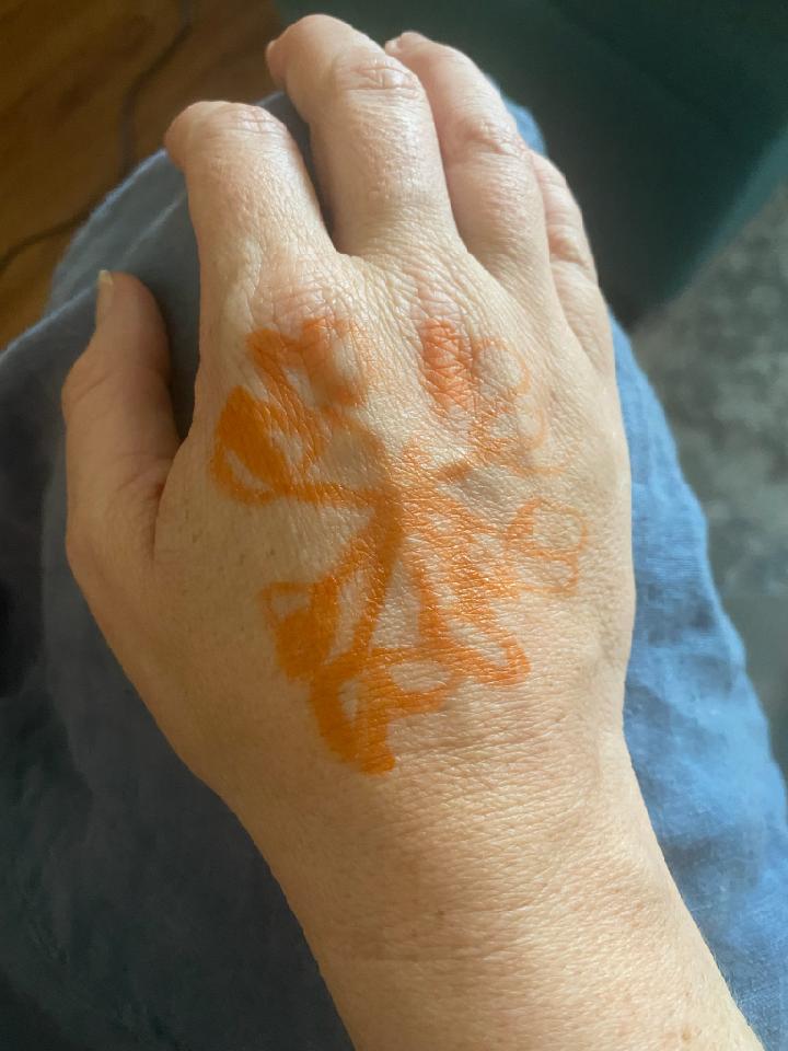 My four and a half year old is playing tattoo artist and has tattooed her mom with the butt hands from Aaron Blabey's Bad Guys series. I cannot stop laughing. <a href="/Scholastic/">Scholastic</a>