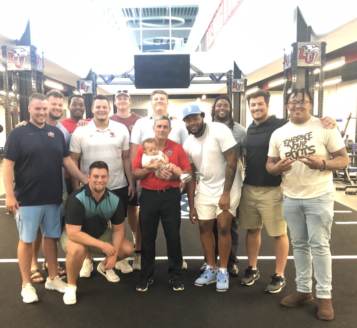 FBCoachK's tweet photo. Excellent Father’s Day. Was blessed to spend time with LUnion showing off our awesome program and university. Then received a great Father’s Day message from @mark14hutzel Proud Father and Coach today. #RiseWithUs #BuiltDifferent #FiveAsOne #FatherCoach https://t.co/66Xg4wbai0