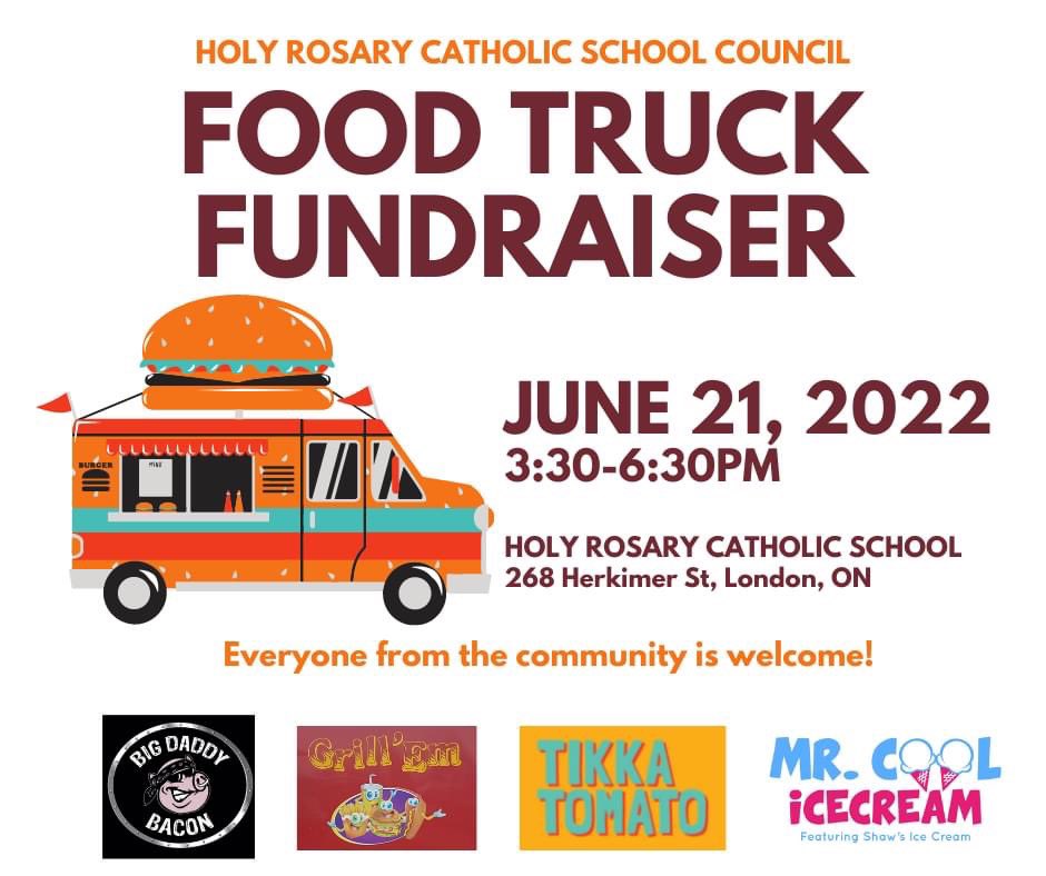 .<a href="/holy_rosary_cs/">HOLY ROSARY Catholic Elementary School</a> Food Truck Fundraiser is this Tuesday from 3:30-6:30PM! Everyone welcome. <a href="/JACK1023ldn/">JACK 102.3</a> will be there!