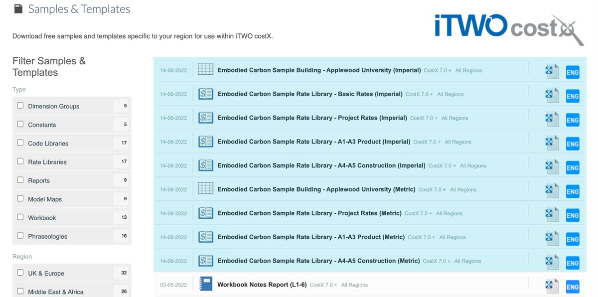 aiqs's tweet photo. To further assist with the calculation of embodied carbon in projects, @iTWOcostX have just released a wide range of samples &amp; templates for users! It’s just another way that RIB Software is dedicated to ensuring Australian QSs play an important part in improving sustainability! https://t.co/BWOVkfNY0R