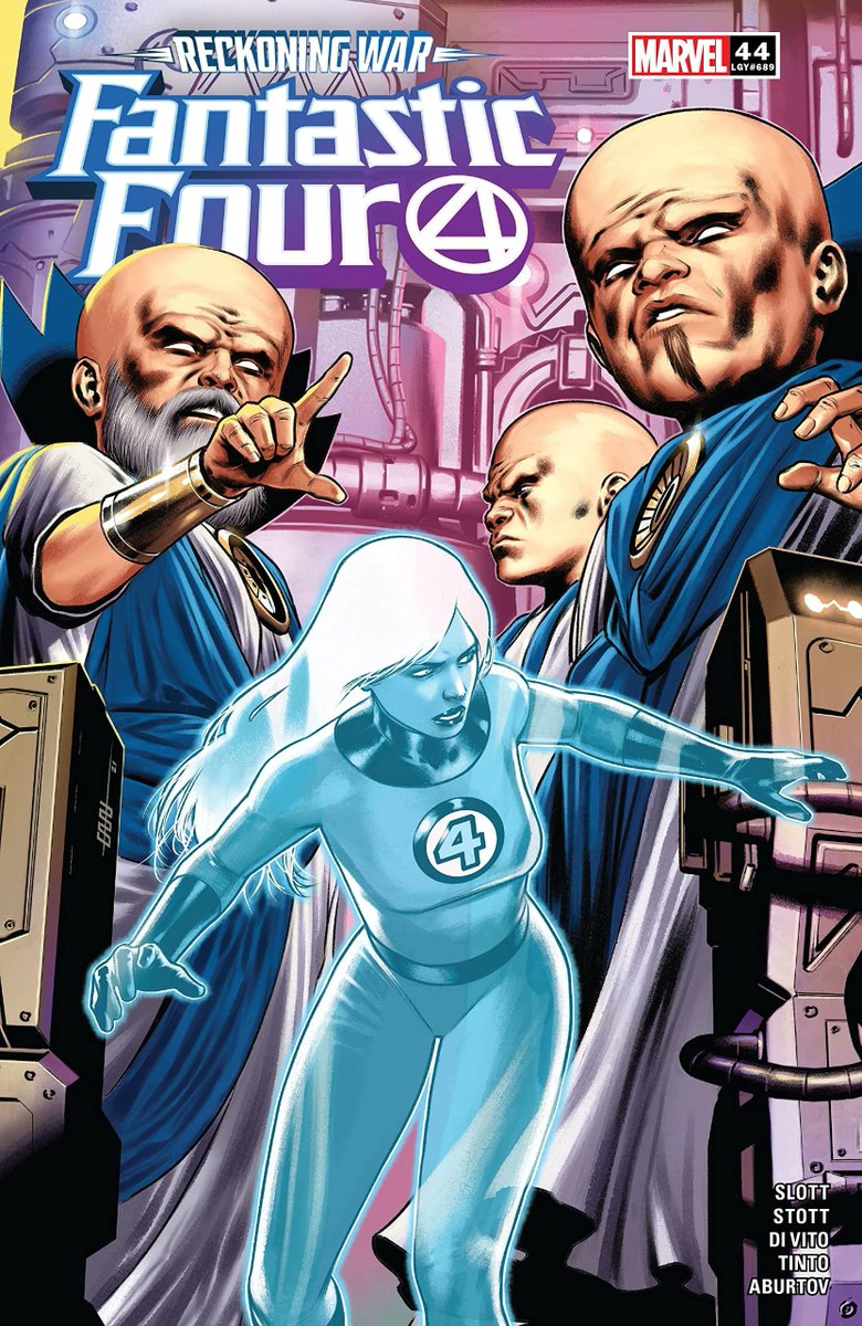 WolbertJames's tweet photo. Jimmy's Review: #FantasticFour. Issue 44. conclusion? #DanSlott, writer. #AndreaDiVito. #DavidTinto & #RachelStott artists. #MrFantastic uploaded #Uatu,(#Watcher) knowledge into his brain. As a result , he is dying. #Sue tries to have more time with him. Reed uses #Nullifier. https://t.co/ikzTtEEIaE