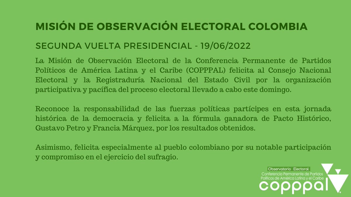 Observatorio Electoral Copppal tweet media