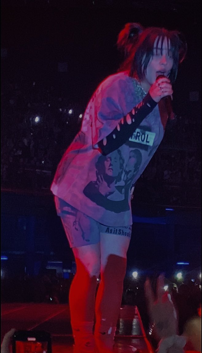 bluemxdison's tweet photo. i’m back and here are pictures i took of billie eilish #BillieEilish https://t.co/APVDMeKzQm